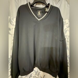 Gear For Sports Black V-Neck Men's Windbreaker Pullover Jacket Flathead, MT XL‎